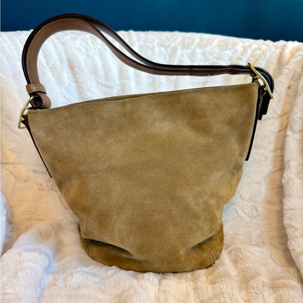 Vintage Coach Legacy Suede Bucket Bag